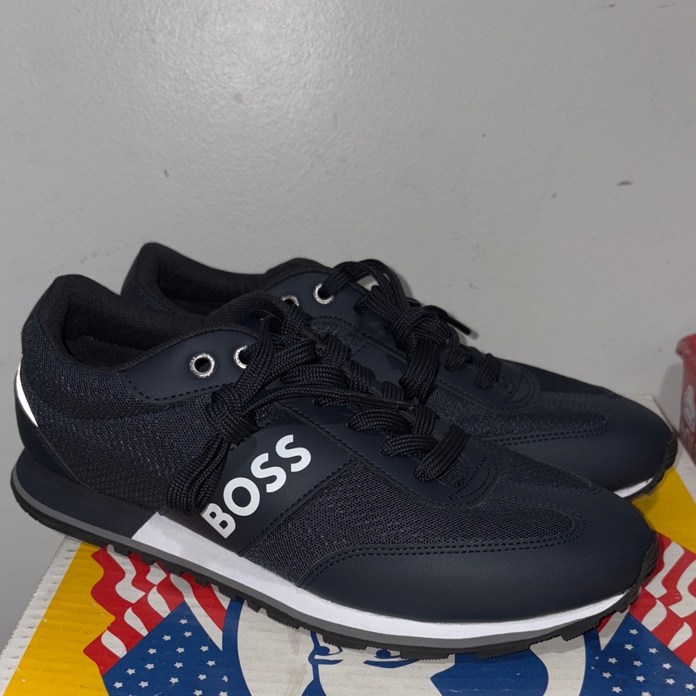 Boss Men's Dark Blue Sneakers size 40